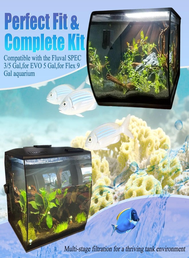 PurifyLogix Upgraded Aquarium Filter Media Kits for Fluval SPEC 3/5 Gal, for EVO 5 Gal, for Flex 9 Gal Desktop Aquarium, A1375, Includes Carbon Filter, Foam Filters, 1 Ceramic Rings, 1 Filter Cord - Image 2